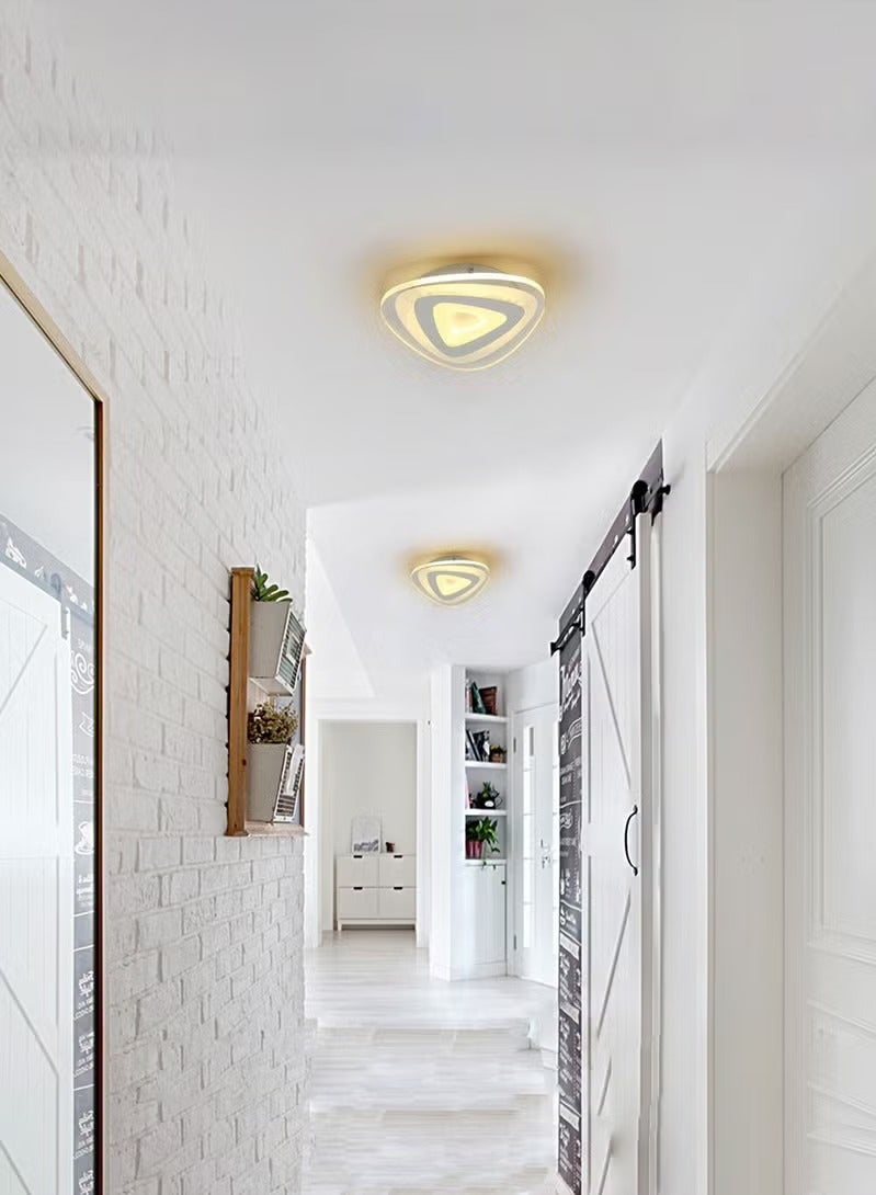 XiuWoo Minimalism Triangle Acrylic Ceiling Light  3000K warm light LED Close to The Ceiling Light Fixture for Cloakroom Corridor Bedroom Kitchen Livingroom Hallway  - Image 4