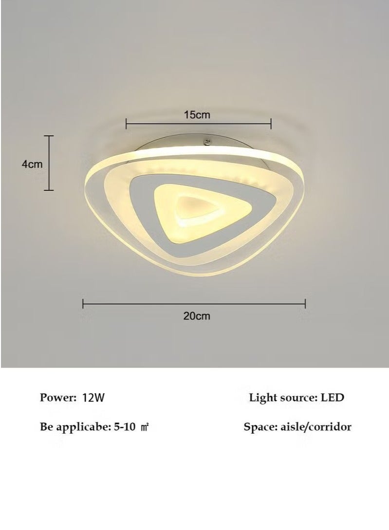 XiuWoo Minimalism Triangle Acrylic Ceiling Light  3000K warm light LED Close to The Ceiling Light Fixture for Cloakroom Corridor Bedroom Kitchen Livingroom Hallway  - Image 2