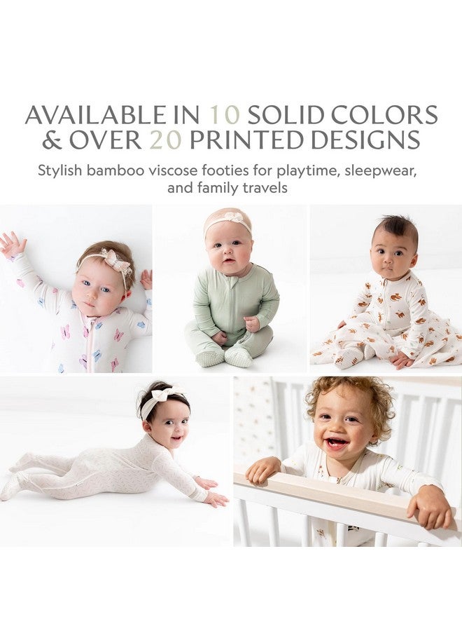 Bamboo Little Soft Baby Footie Pajamas, Baby Clothes, Newborn Sleepers, 95% Viscose and 5% Spandex, Cow, 0-3 Months - Image 5