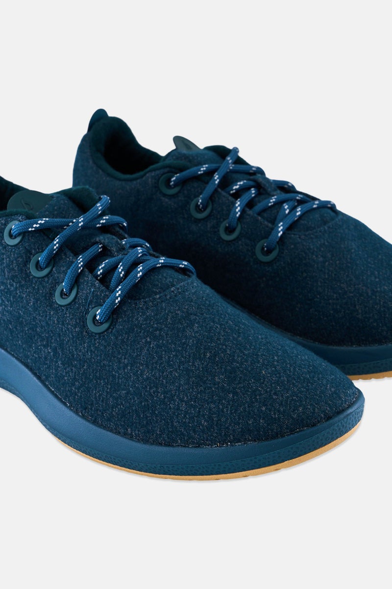 Allbirds Men Medium Wool Mizzle Lace Up Running Shoes, Emerald Green - Image 3