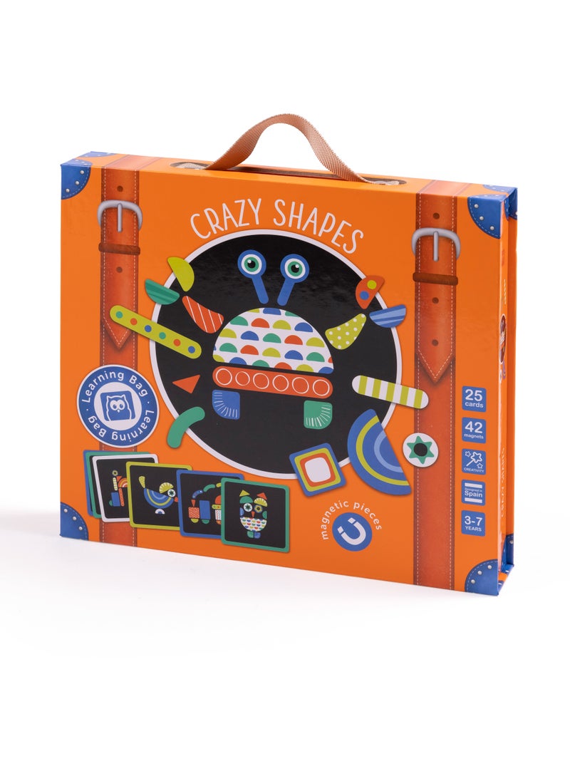 EUREKA KIDS - Eurekakids Magnetic Crazy Shapes and Cards 67pcs| Educational toy for Toddler and Kids | Learn Shapes and Develop Creativity | Includes Magnetic Briefcase | For 3Y+ - Image 1