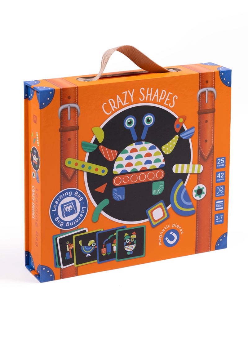 EUREKA KIDS - Eurekakids Magnetic Crazy Shapes and Cards 67pcs| Educational toy for Toddler and Kids | Learn Shapes and Develop Creativity | Includes Magnetic Briefcase | For 3Y+ - Image 1
