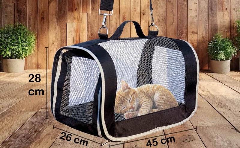 Homecute cat Carrier cage Bag, Breathable & Durable pet Carrier Bag for Cats, Small Dogs, Puppy, Kittens, Birds, Rabbits Airline Travel, Outdoor Travelling Bag for Pet Puppy - Image 4