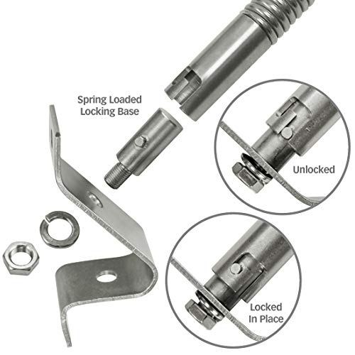 VULCAN مجموعة علم التحذير الثقيل من فالكين مع حامل تركيب عالمي - بناء شبكي - 18 بوصة - عبوة من 2 - Image 5