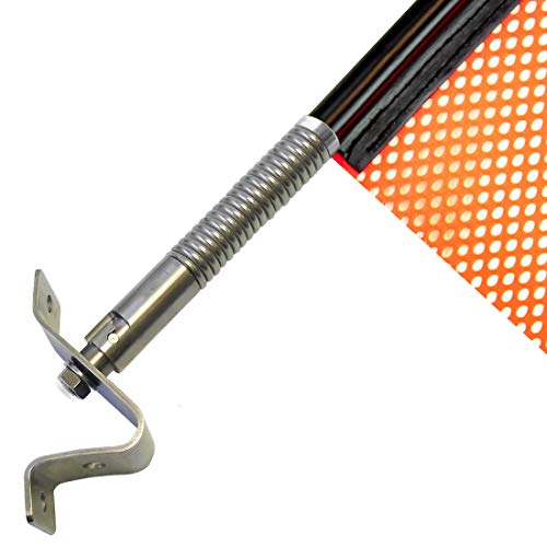 VULCAN مجموعة علم التحذير الثقيل من فالكين مع حامل تركيب عالمي - بناء شبكي - 18 بوصة - عبوة من 2 - Image 3