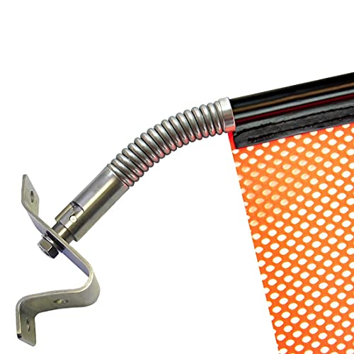 VULCAN مجموعة علم التحذير الثقيل من فالكين مع حامل تركيب عالمي - بناء شبكي - 18 بوصة - عبوة من 2 - Image 2