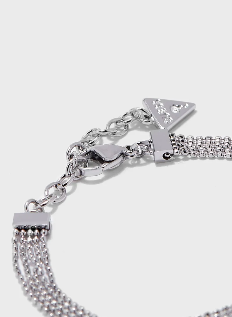 GUESS Round Pave Chain Bracelet