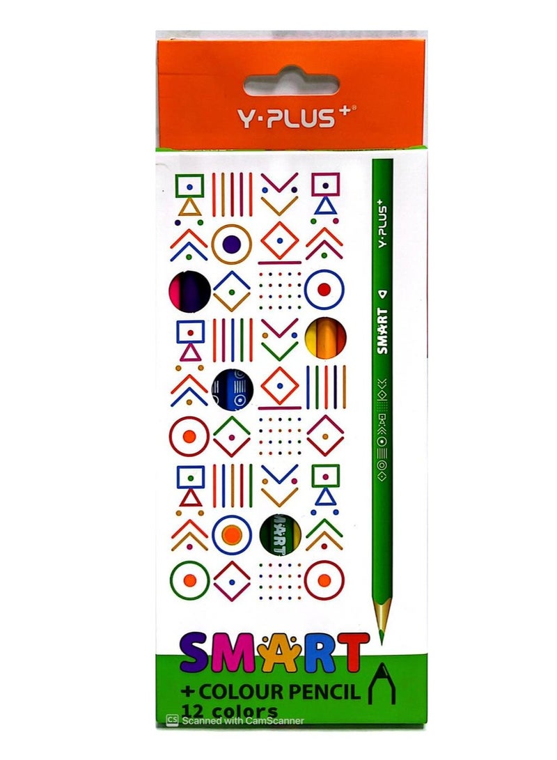 Y plus+ 12 قطعة من أقلام التلوين متعددة الألوان - Image 1