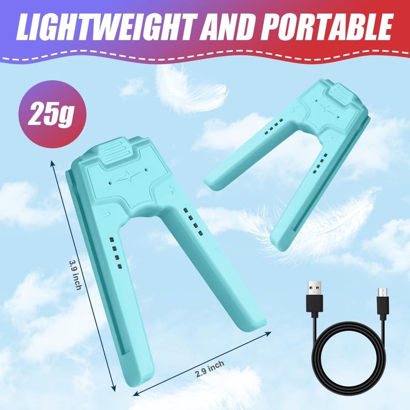 OFFCUP Charger Compatible with Joy Con for Nintendo Switch and OLED Model, Charging Grip Handle, Comfort V-Shaped Game Controller with LED Indicator, USB Type-C, Blue - Image 2