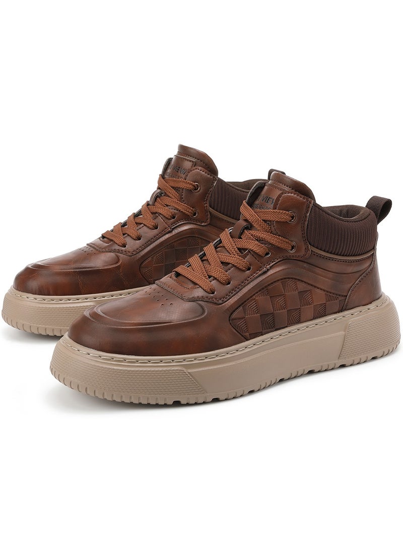 Sky View Men's Fashion Casual Sneakers Lace Up Walking Shoes Non Slip Ideal for Business Casual Indoor Outdoor Breathable, Stylish,Soft sole  Lightweight & Comfortable Shoes - Image 5