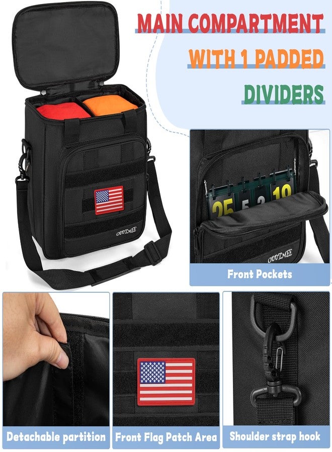 OUUTMEE Cornhole Bag Carrying Case Holds Up to 16 Standard-Sized Professional Cornhole Bags,Cornhole Patch Bag with Padded Shoulder Straps and Extra Pockets - Image 3