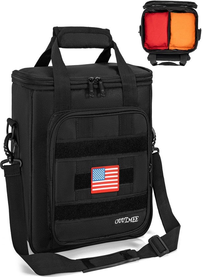 OUUTMEE Cornhole Bag Carrying Case Holds Up to 16 Standard-Sized Professional Cornhole Bags,Cornhole Patch Bag with Padded Shoulder Straps and Extra Pockets - Image 1