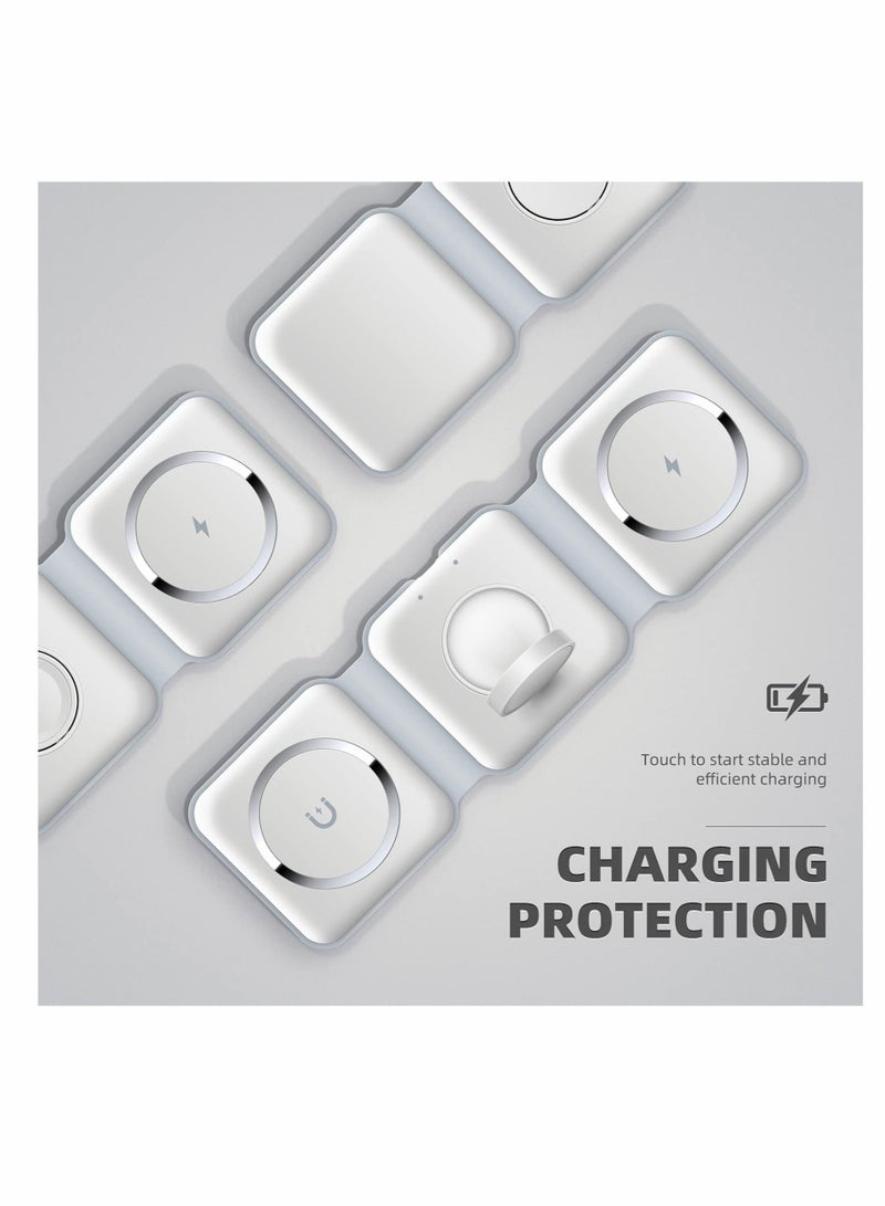 كابتن تيك Wireless Charging, 3 in 1 Wireless Charger,Wireless Magnetic Fast Charging Foldable Dock station Charger for iPhone 13/12/11/8/Pro/Max,for iWatch,forAirPods 3/2/Pro and for Samsung KSA | Riyadh, Jedda - Image 2