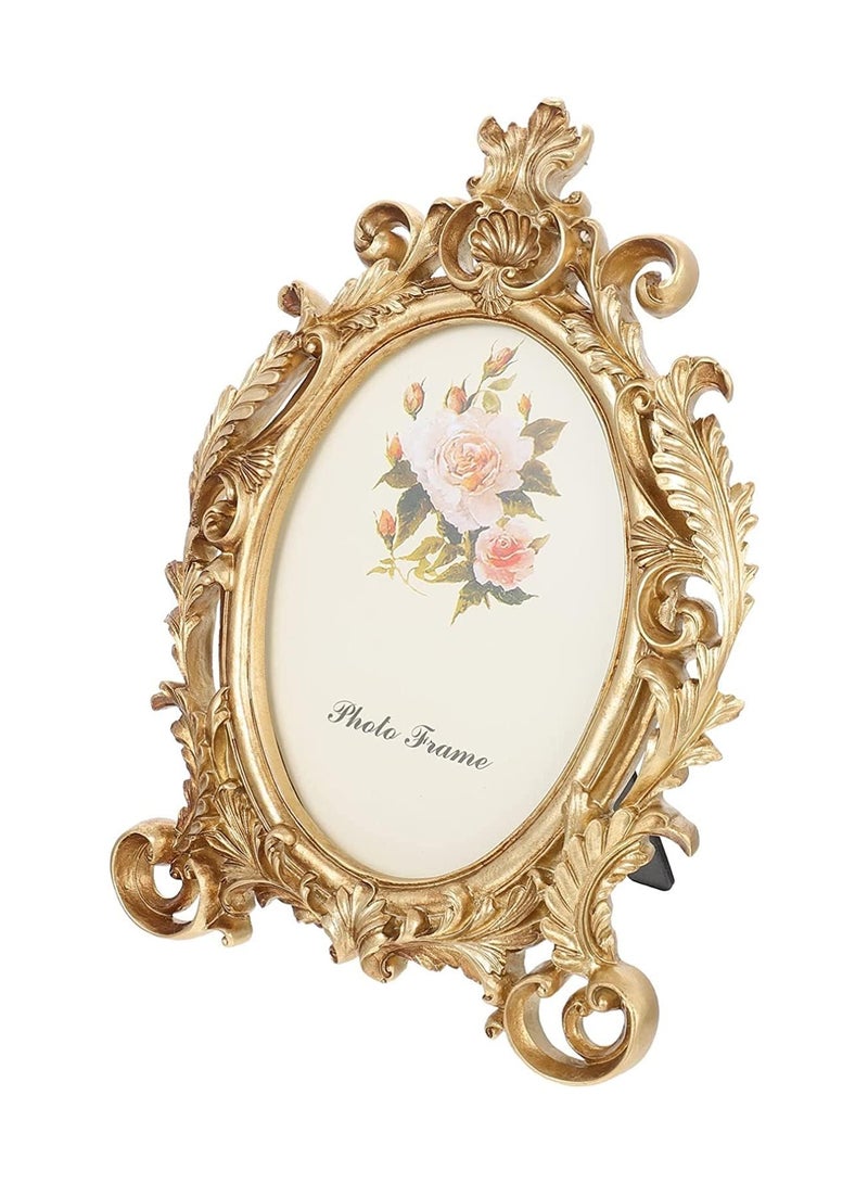 Photo frames, European style vintage photo frames, oval antique photo frames for living room decor, wall gallery or desktop photo display photo frames - Image 1