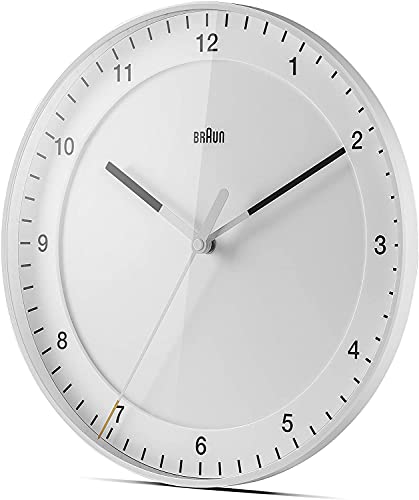 Braun Classic Mixed Analogue Wall Clock Home Gift Bundle with Silent Sweep Movement, Easy to Read, 30cm Diameter in Black + White, Model BC17B, BC17W (2 Pack) - Image 5