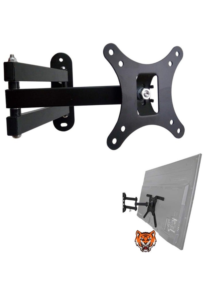 TIGER "Full Motion TV Wall Mount Bracket for 10''-27'' LED Displays – Swivel, Extension Arm, 100x100mm VESA, Supports Up to 10kg"  - Image 1
