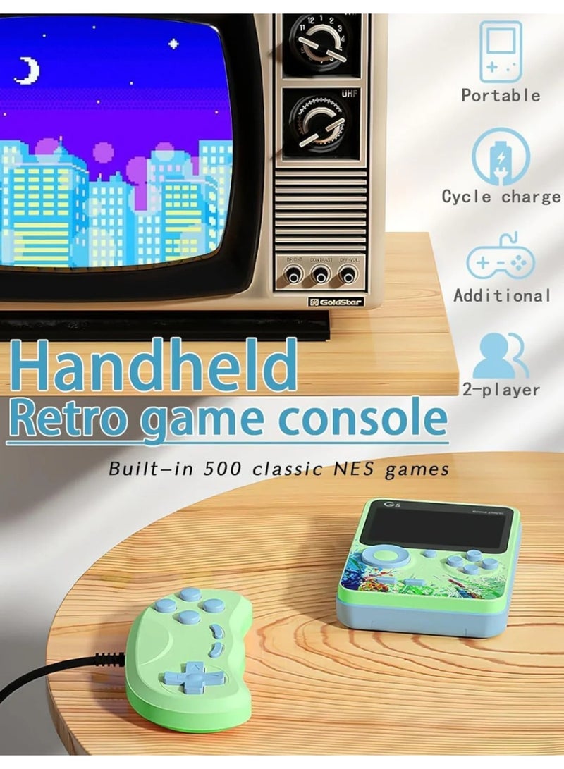 G5 Handheld Classical Game Console  G5 500 in 1 Retro Game Box ,Can Play On TV, 500 Games Like Contra, Tank, Bomber Man Etc - Image 3