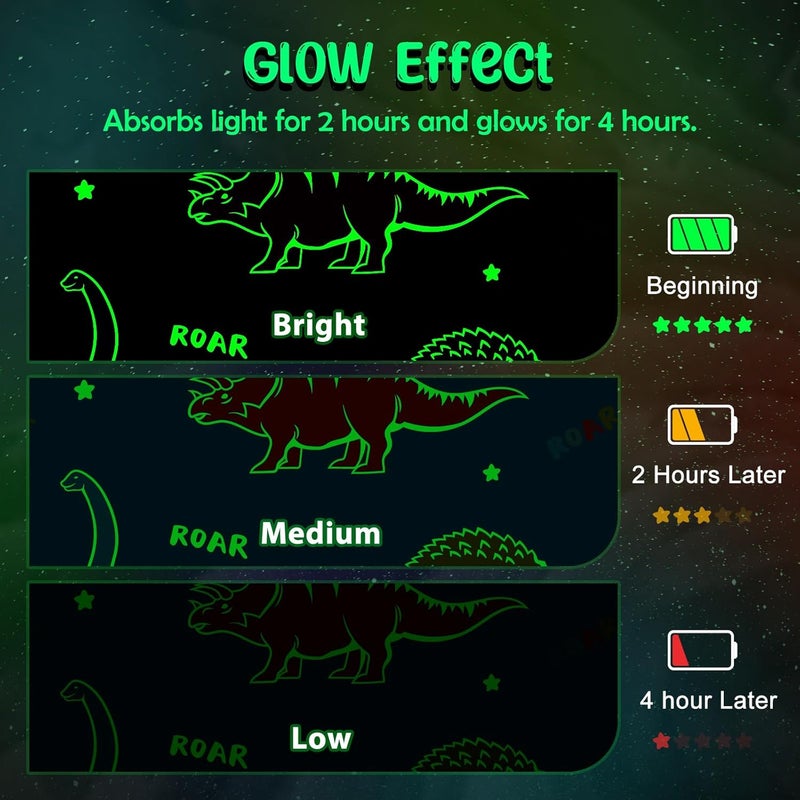 Levens Dinosaur Gifts Toys for Boys Girls - Glow in The Dark Dino Blanket Best Christmas Birthday Valentines Easter Presents for Kids Age 1 2 3 4 5 6 7 8 9 10 Year Old Child Teen Toddler Soft Throw 50"x60" - Image 5