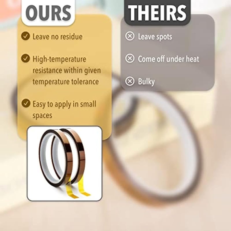 Heat Tape - 10mm x 33m (108ft), 2 Rolls, High Temperature Tape for Sublimation and Heat Press - Image 5