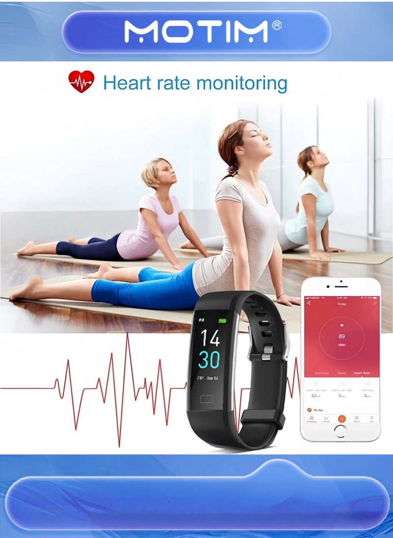 Motim Fitness Tracker with Heart Rate Monitor Sleep Monitor Calorie Counter for Android Phones & iOS Phones Sports Tracker for Women & Men & Kids  - Image 3