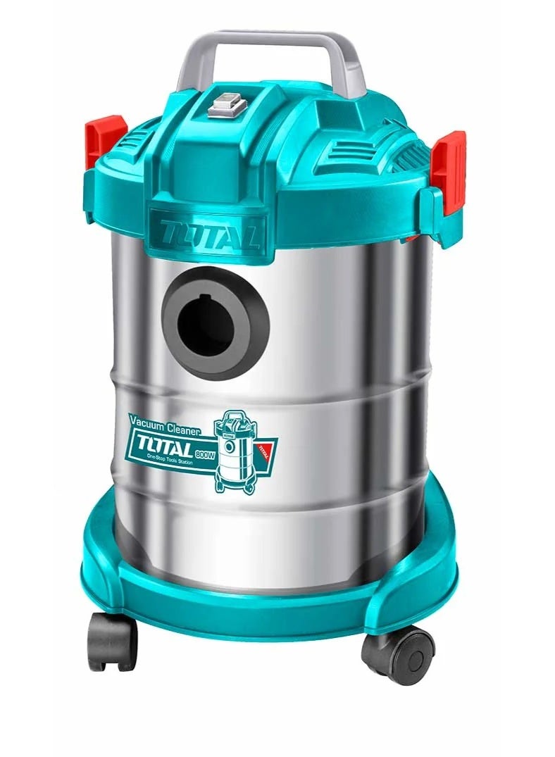 TOTAL Vacuum Cleaner 800W 12L Wet & Dry Drum Vacuum with HEPA Filter, Strong Suction, Metal Tank - Image 1