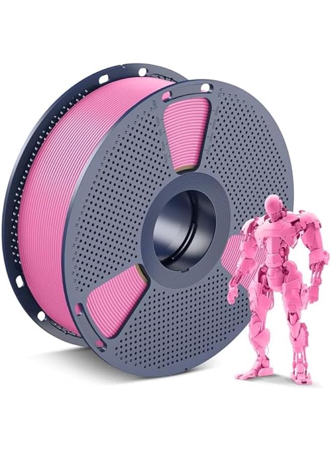 PLA 3D Printer Filament PLA Filament 1.75mm, Neatly Wound 3D Printing Filament 1.75mm, Dimensional Accuracy +/- 0.02 mm, Fit Most FDM 3D Printers, 1kg Spool (2.2lbs), Pink  - Image 1