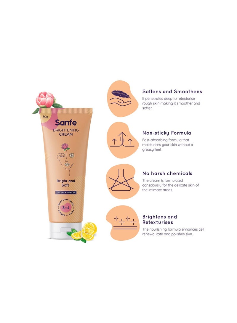 سانفي كريم تفتيح سانفي 50 جم - للبشرة غير المستوية والداكنة والمرققة - مستخلصات الفاوانيا الطبيعية وعرق السوس والليمون مع فيتامين E 50 جم - Image 3