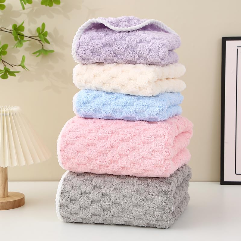 Home-Cloud HomeCloud Microfiber Soft & Fuffy Bath Towel 400 GSM with Hanging Loop| 3X Softer Than Cotton Towels | Highly Absorbent| Perfect for Home, Pool & Gym | Set of 2 (1Bath(140x72cm), 1Face Towel(75x35cm) - Image 5