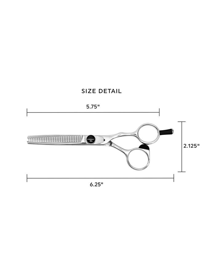 Cricket S1 Pro Series T30 Thinning Shears Professional Stylist Barber Hair Cutting Scissors, Convex Edge, Swedish Steel - Image 2