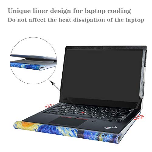 Alapmk Protective Case for Lenovo ThinkPad T14 T14s P14s T490 T495 T495s T490s T480s/ThinkPad P43s/ThinkPad T14 Gen 2/ThinkPad P14s Gen 2 14 Inch Laptop(Not fit thinkpad T480),Starry Night - Image 4