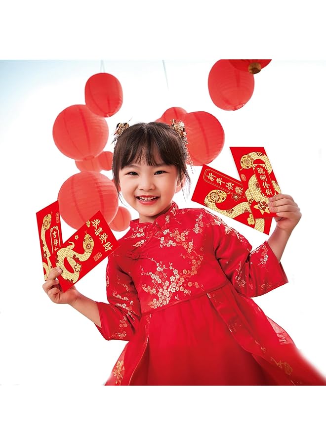 erorex 30Pcs Snake Year 2025 Red Envelopes Lucky Money Pouches For Chinese New Year And Weddings Festive Red Packets Prosperity And Good Fortune Symbols - Image 5