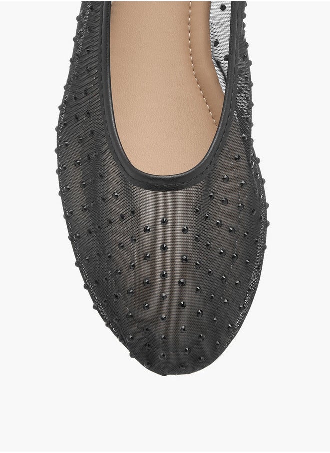 Flora Bella By Shoexpress Women's Embellished Slip-On Ballerinas  - Image 4