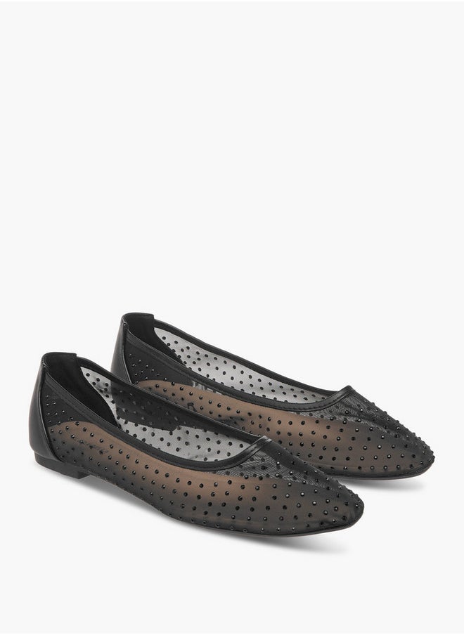 Flora Bella By Shoexpress Women's Embellished Slip-On Ballerinas  - Image 1