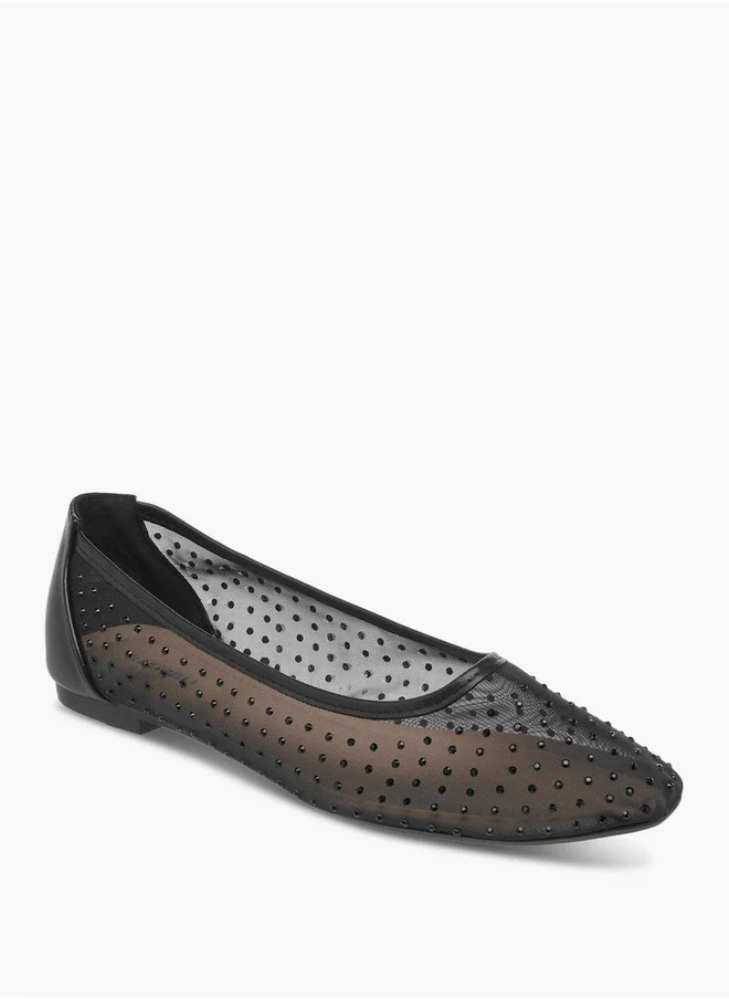 فلورا بيلا من شو إكسبرس Women's Embellished Slip-On Ballerinas