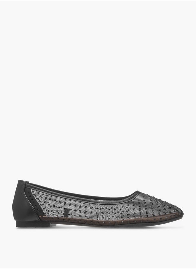 Flora Bella By Shoexpress Women's Embellished Slip-On Ballerinas  - Image 3