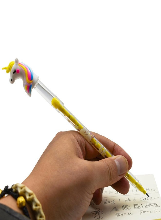 Lopenle 12 Pieces Adorable Unicorn Pencils Flying horse Stacking Pencil Animal Stackable Pencils With 64 Replacable Refills For School Students Office Using Supplies. - Image 4