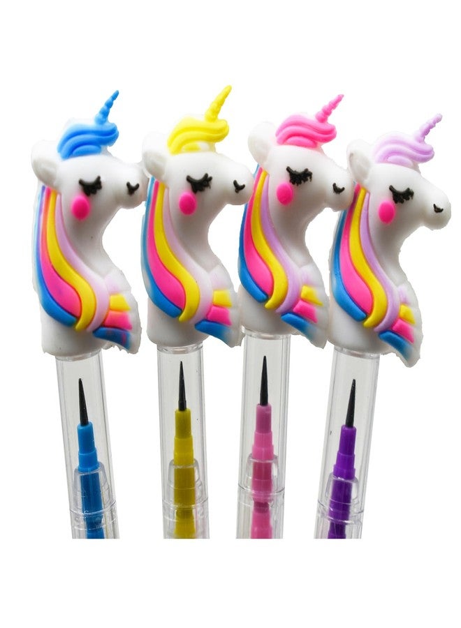 Lopenle 12 Pieces Adorable Unicorn Pencils Flying horse Stacking Pencil Animal Stackable Pencils With 64 Replacable Refills For School Students Office Using Supplies. - Image 3