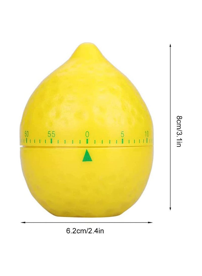 SYOSI - Kitchen Timer, Timepiece Kitchen Timer Short Timer Alarm Clock Funny Egg Timer Egg Knife Lemon Shape, Kitchen Mechanical Timer Manual Lemon Shape Counters for Home Cooking Timing Tool - Image 1