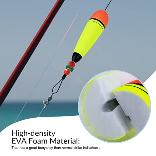 THKFISH Slip Bobbers Floats EVA-Slider-Bobbers Slip Corks for Sea Fishing Catfish Bobbers Assortment Freshwater-6in-4PCS - Image 2