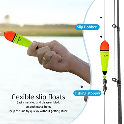 THKFISH Slip Bobbers Floats EVA-Slider-Bobbers Slip Corks for Sea Fishing Catfish Bobbers Assortment Freshwater-6in-4PCS - Image 3