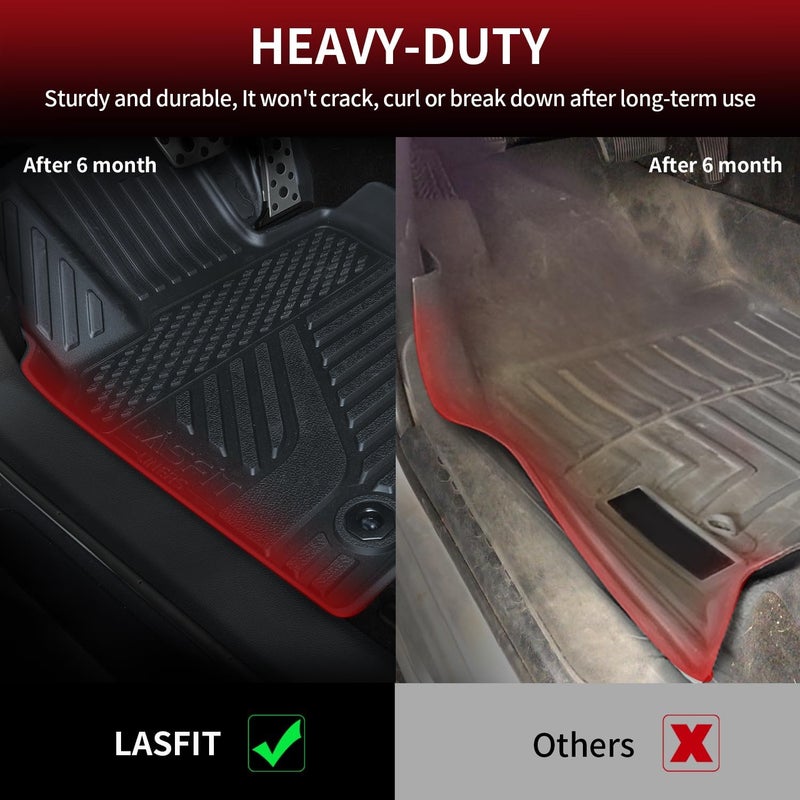 LASFIT حصائر أرضية لتويوتا كامري 2025-2026 هايبرد/LE/SE/XSE/XLE، حصائر أرضية مخصصة لجميع الأحوال الجوية من TPE لكامري 2025، أمامية وخلفية، 2 صف، سوداء. - Image 4