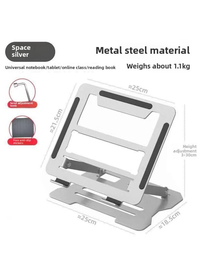 Generic - Installation-free Laptop Tablet PC Stand Foldable Pad Height Alloy Heat Rack Rotating Display Lifting Rack-Color:Yaohei 360°Rotating Style - Image 1