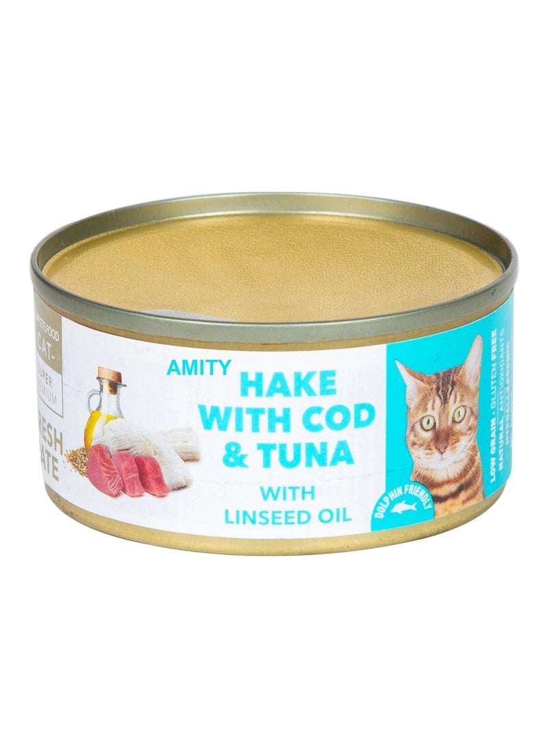 Amity Hake With Cod And Tuna Sterilized Cat 80 G - Image 1
