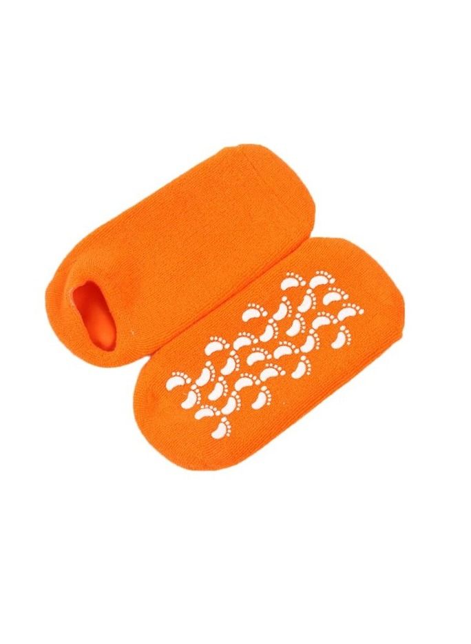 Moisturizing SPA Gel Socks Orange - Image 1
