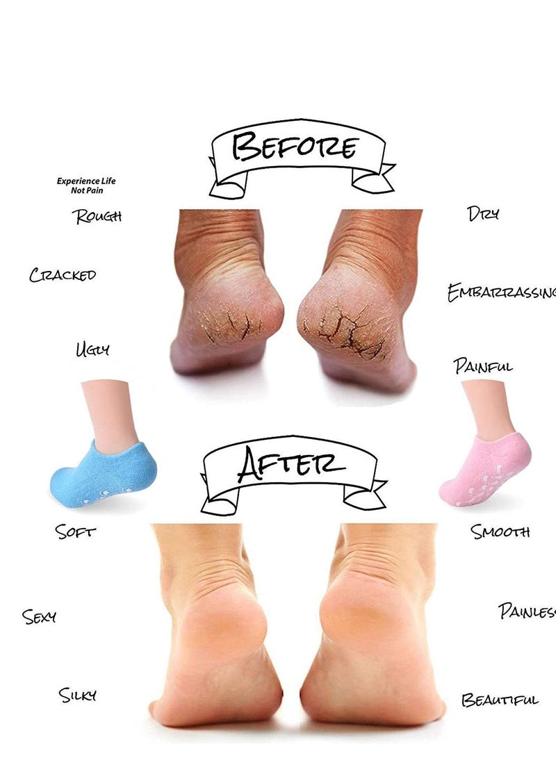 Moisturizing SPA Gel Socks Orange - Image 4