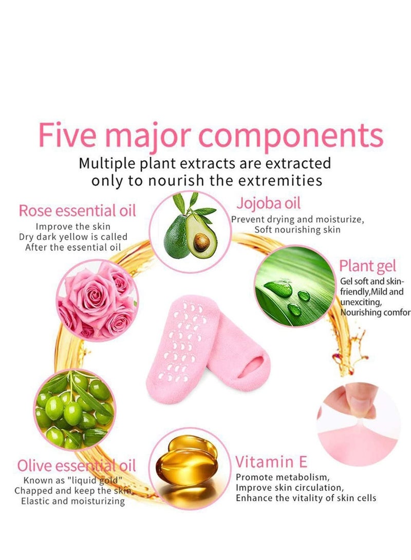 Moisturizing SPA Gel Socks Orange - Image 5