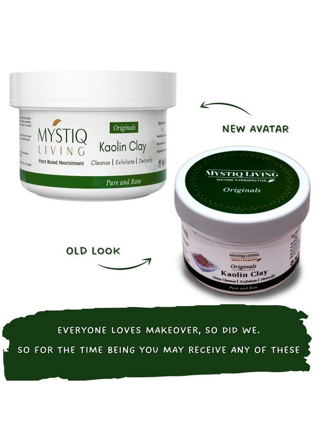 MYSTIQ LIVING - Originals Kaolin Clay Powder; Pure Organic & Natural; Chinni Mitti; Ideal For Face & Hair Pack 175 Gm - Image 1