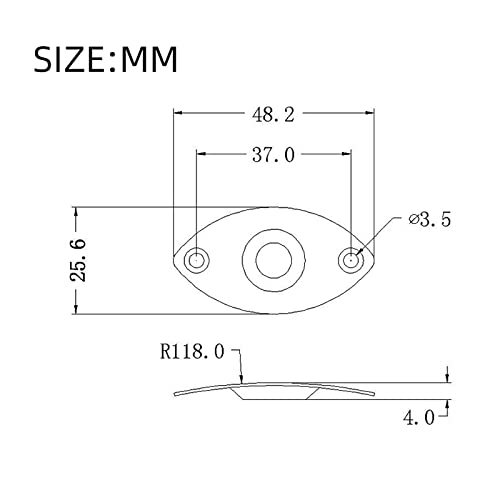 MAXCHEER 1/4" Oval Guitar Jack 6.35mm Output Input Plug Socket for Mono Electric Guitar (Chrome) - Image 4