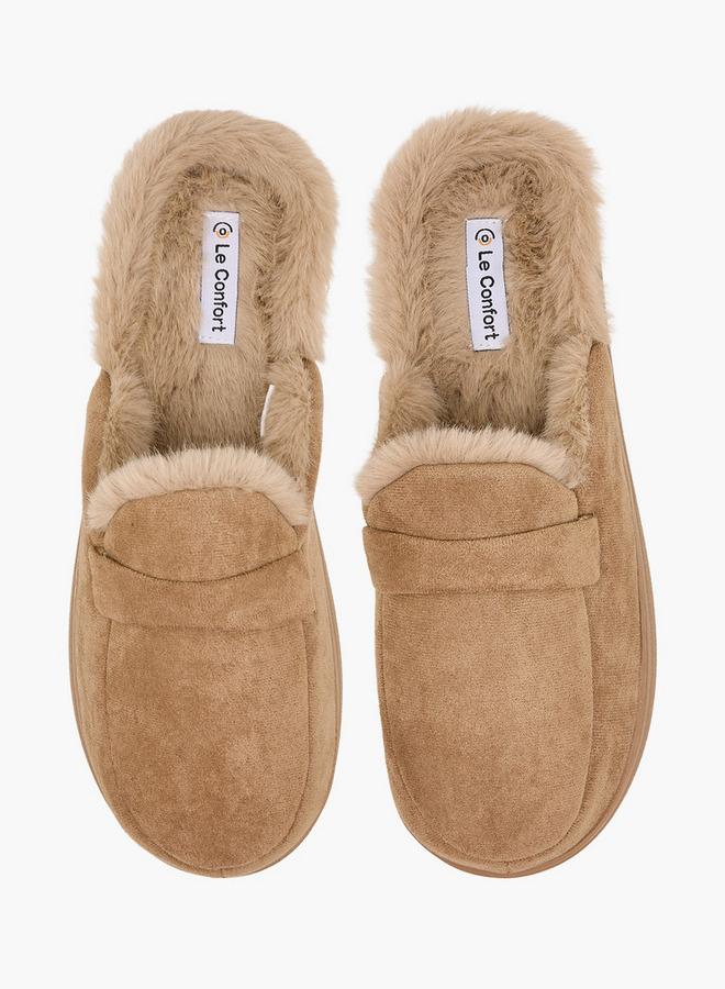 Le Confort Women Faux Fur Bedroom Slippers - Image 2