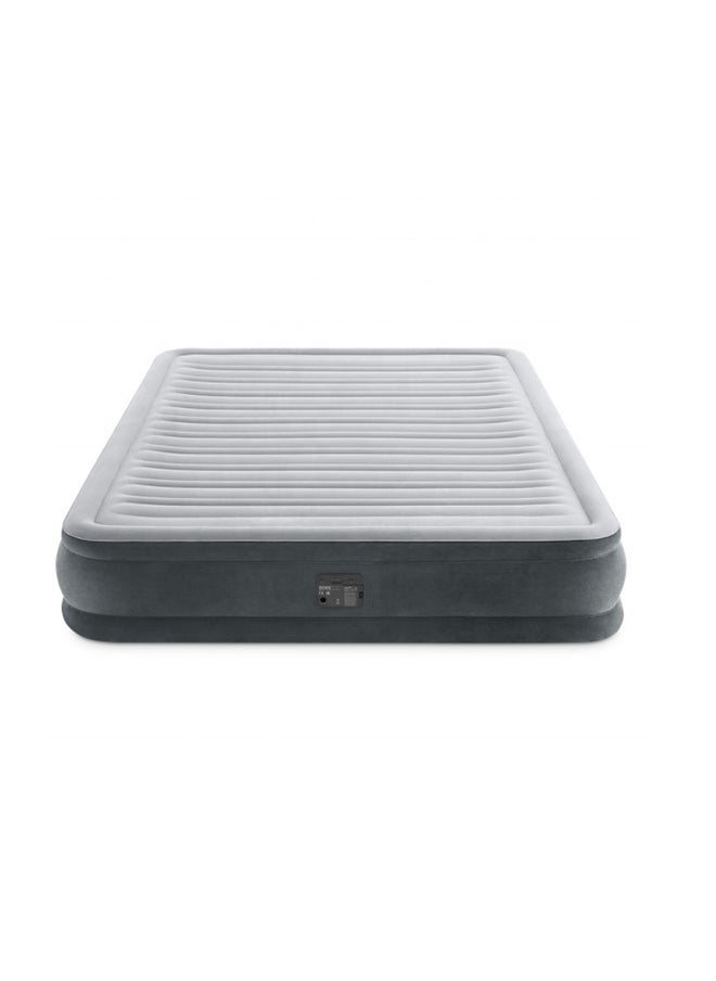 INTEX Built-in Electric Pump Double-layer Enlarged Wire-pulling Air Bed Flocking Air Mattress 152x203x33 cm  - Image 1